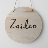 Personalised name plaque