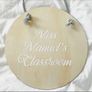Teacher classroom plaque