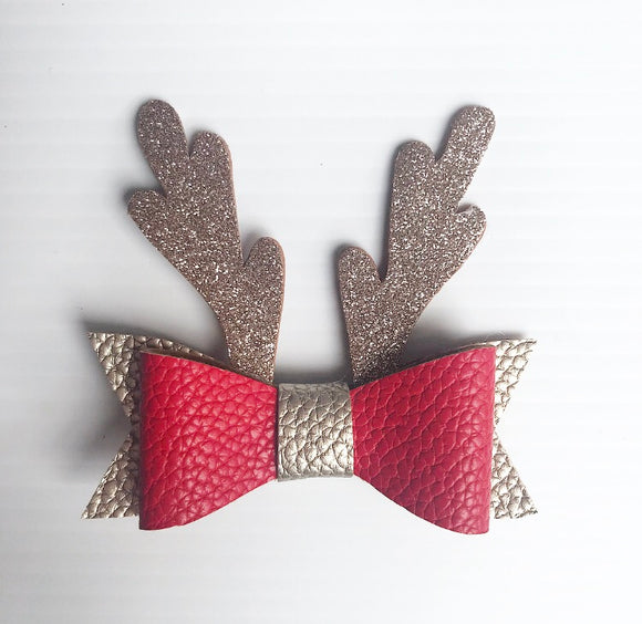 Handmade reindeer bow